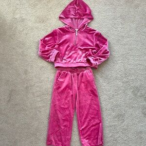 Habitual Kids Pink Velour sweat set
